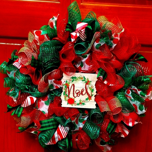 homemade Other - Handmade wreaths 22 inches 1 christmas 1 OSU Buckeyes 50.00 listing price 50.00